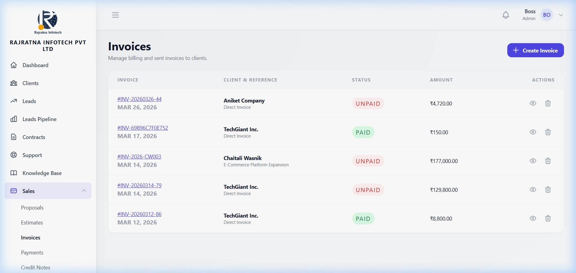 Billing & Invoicing